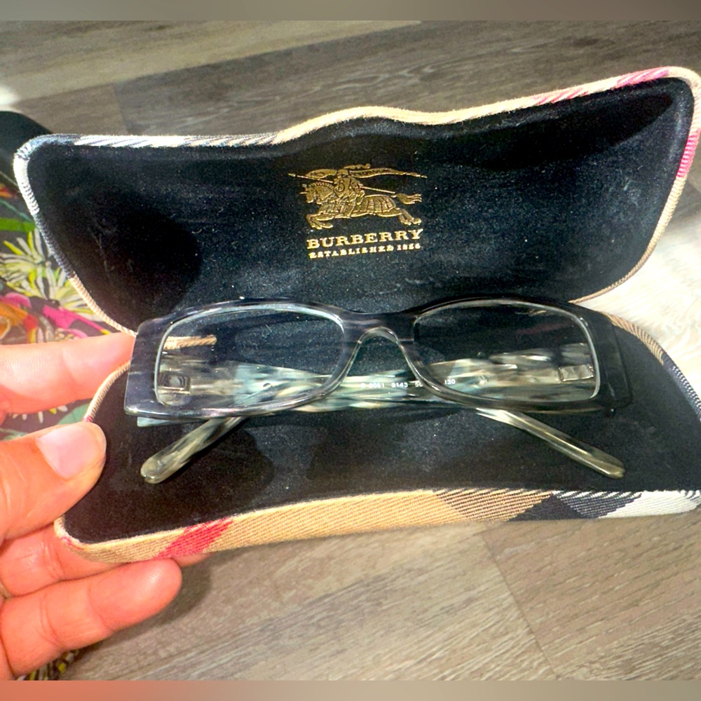 Burberry prescription frames with case mix color tortious shell frames used